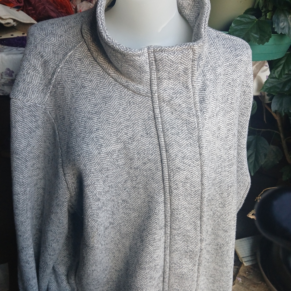 Lands' End Gray Herringbone Jacket